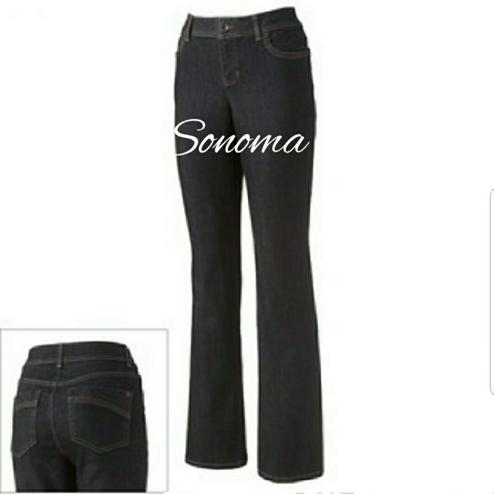 SONOMA MODERN FIT BOOT CUT JEANS, 8 SHORT